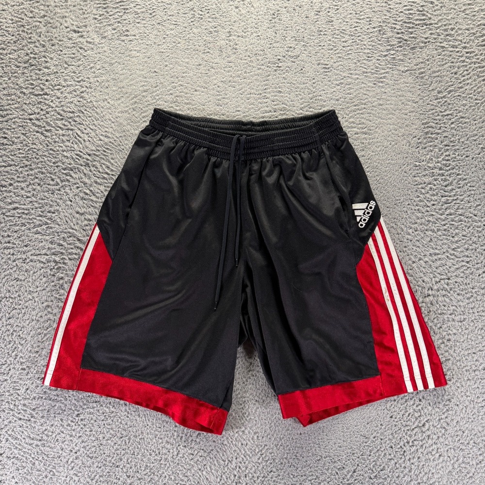 Vintage Adidas Shorts Mens L Black Polyester Athletic Gym Activewear Performance